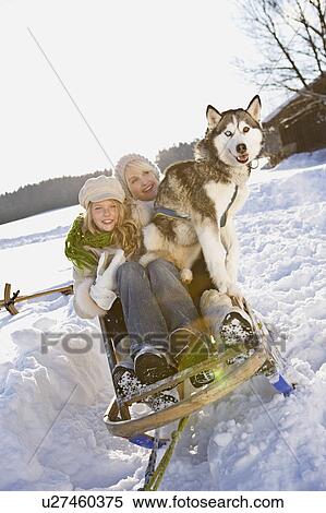 Stock Photography - Winter tour with dog sledge. Fotosearch