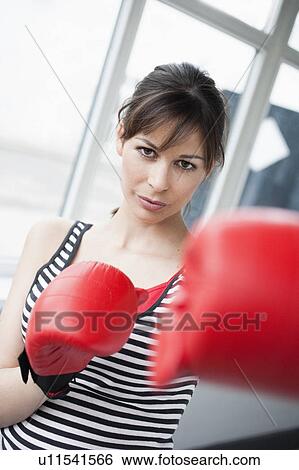 Woman boxing to camera View Large Photo Image Stock Photograph - Woman boxing to camera. Fotosearch