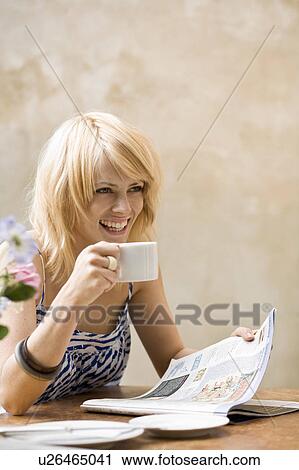Woman drinking coffee View Large Photo Image Stock Image - Woman drinking coffee. Fotosearch