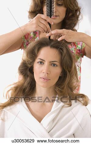 Woman in a beauty salon View Large Photo Image Stock Photo - Woman in a beauty salon. Fotosearch