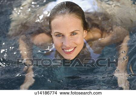 Picture - Woman in water. Fotosearch