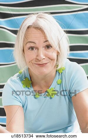 Picture - Woman smiling. Fotosearch
