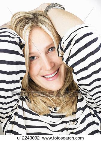 Woman smiling View Large Photo Image Stock Image - Woman smiling. Fotosearch