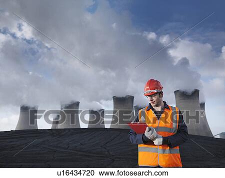 Worker At Coal Fired Power Station View Large Photo Image Stock Image - Worker At Coal Fired Power Station. Fotosearch