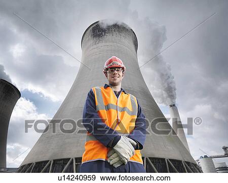 Stock Photo - Worker At Coal Fired Power Station. Fotosearch