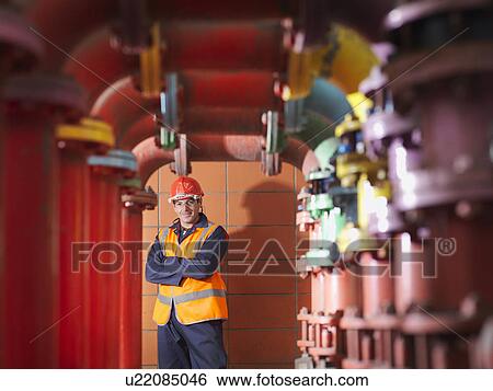 Worker In Coal Fired Power Station View Large Photo Image Stock Photograph - Worker In Coal Fired Power Station. Fotosearch
