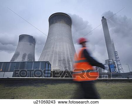 Worker Outside Coal Fired Power Station View Large Photo Image Stock Image - Worker Outside Coal Fired Power Station. Fotosearch