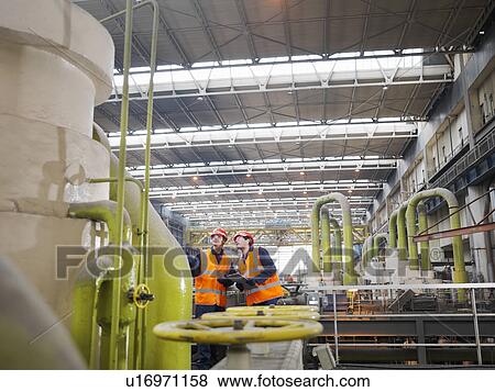 Stock Photo - Workers In Coal Fired Power Station. Fotosearch