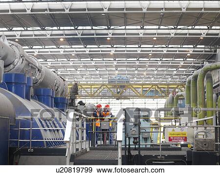 Workers In Coal Fired Power Station View Large Photo Image Stock Photo - Workers In Coal Fired Power Station. Fotosearch