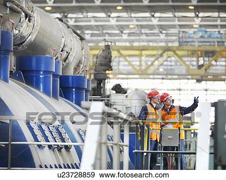 Stock Photo - Workers In Coal Fired Power Station. Fotosearch