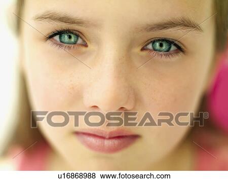 A close up portrait of a girls face View Large Photo Image Stock Photo - A close up portrait of a girls face. Fotosearch