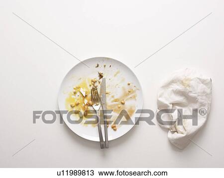 A knife and fork on an empty plate View Large Photo Image Stock Image - A knife and fork on an empty plate. Fotosearch