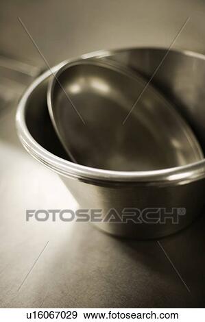 A metal bowl View Large Photo Image Stock Photo - A metal bowl. Fotosearch