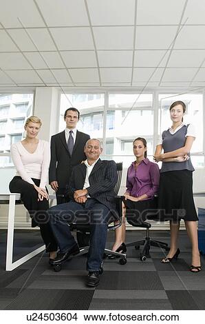 Picture - A portrait of a business team. Fotosearch