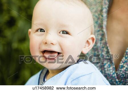 Stock Image - baby boy smiling. Fotosearch