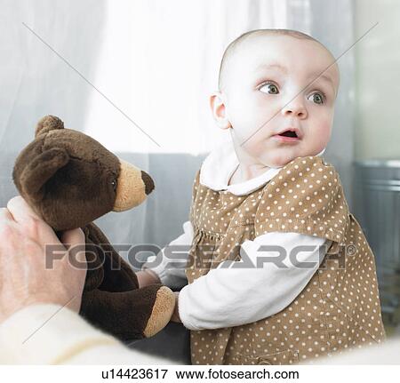 baby with teddy bear View Large Photo Image Stock Photo - baby with teddy bear. Fotosearch