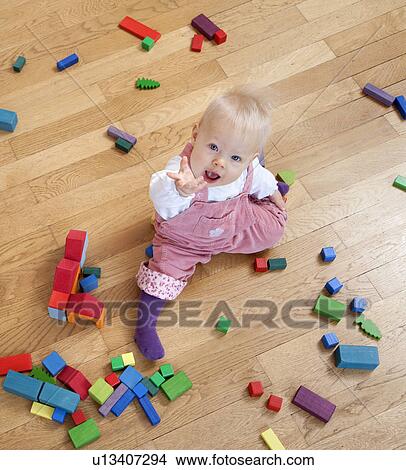 baby with toy building blocks View Large Photo Image Picture - baby with toy building blocks. Fotosearch