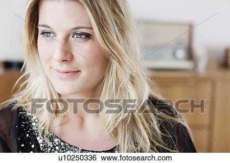 Stock Photograph - beautiful woman smiling. Fotosearch