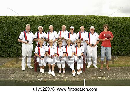 Stock Photograph - bowls team plus am odd one out. Fotosearch