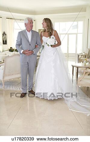 Bride with father View Large Photo Image Stock Photo - Bride with father. Fotosearch