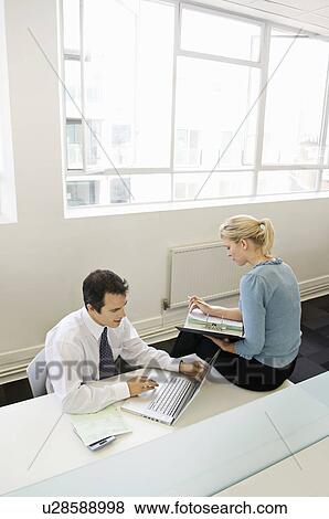 Business colleagues work together View Large Photo Image Stock Photo - Business colleagues work together. Fotosearch