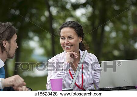 business woman meeting outside View Large Photo Image Stock Photo - business woman meeting outside. Fotosearch