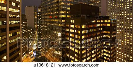 Stock Image - central Hong Kong by night. Fotosearch