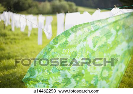 Stock Image - clothesline. Fotosearch
