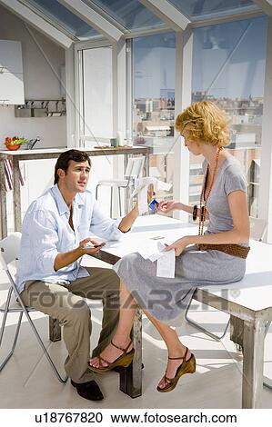 Stock Image - Couple at home. Fotosearch