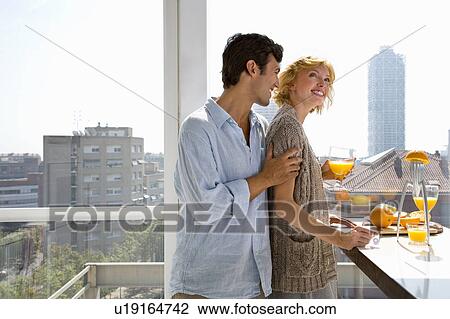 Stock Image - Couple at home. Fotosearch