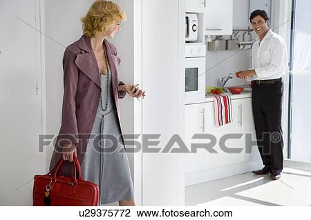 Stock Image - Couple at home. Fotosearch