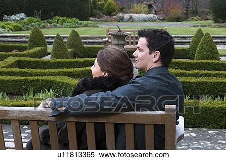 couple on bench in garden View Large Photo Image Stock Photography - couple on bench in garden. Fotosearch