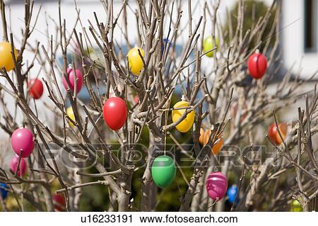 Stock Image - Easter eggs decoration. Fotosearch