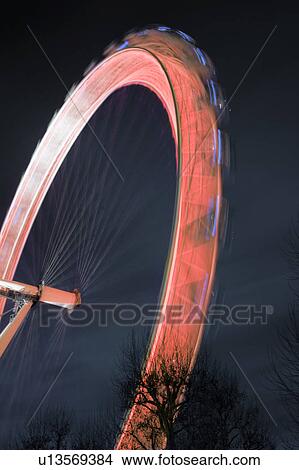 Picture - Fairground Wheel at night. Fotosearch