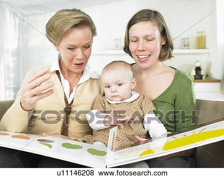 Family reading book View Large Photo Image Stock Photo - Family reading book. Fotosearch