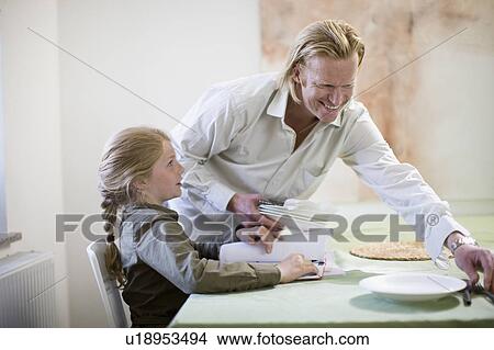 father and daughter in kitchen View Large Photo Image Picture - father and daughter in kitchen. Fotosearch