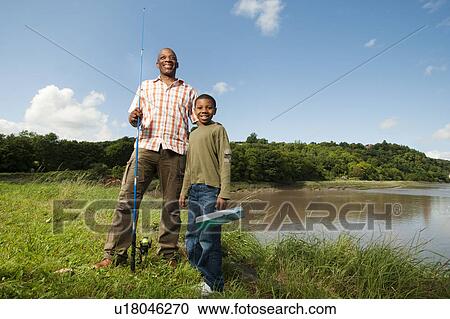 father and son fishing View Large Photo Image Stock Image - father and son fishing. Fotosearch