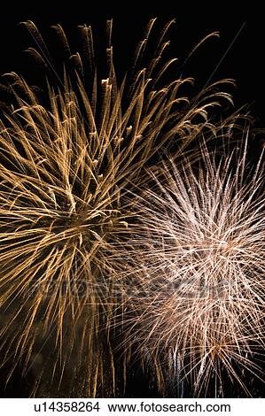 Picture - fireworks by night. Fotosearch