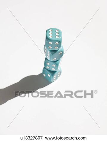 Stock Photo - Four Dice stacked. Fotosearch
