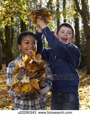 Stock Image - fun in autumn. Fotosearch