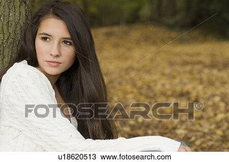 girl in woods View Large Photo Image Stock Image - girl in woods. Fotosearch
