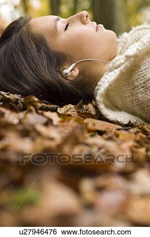 girl listening to music View Large Photo Image Stock Photograph - girl listening to music. Fotosearch