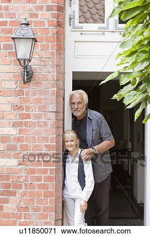 grandfather and granddaughter waiting View Large Photo Image Stock Image - grandfather and granddaughter waiting. Fotosearch