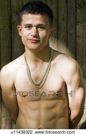 Hispanic Teenager bare chested View Large Photo Image Stock Image - Hispanic Teenager bare chested. Fotosearch