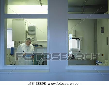 Stock Photo - Laboratory Clean Room Technician. Fotosearch