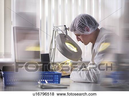 Male Laboratory Technician Inspection View Large Photo Image Stock Photo - Male Laboratory Technician Inspection. Fotosearch