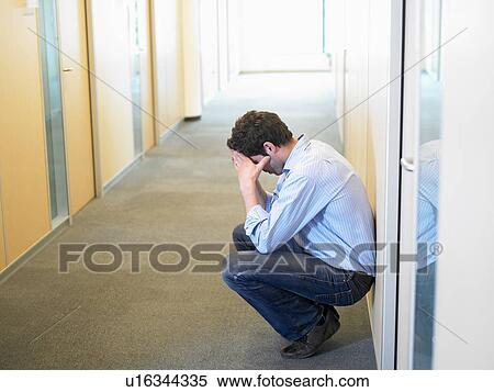 Stock Photography - Man having problems at work. Fotosearch