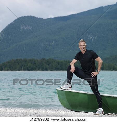 Stock Image - Mature man smiling. Fotosearch