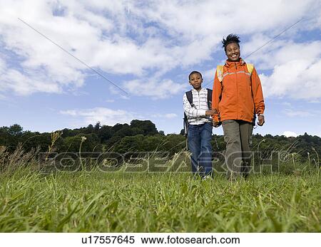 mother and son hiking View Large Photo Image Stock Photography - mother and son hiking. Fotosearch