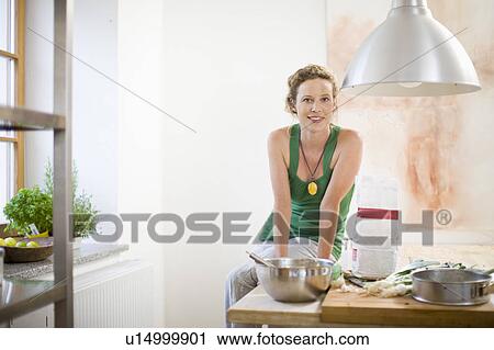 mother in kitchen View Large Photo Image Stock Image - mother in kitchen. Fotosearch